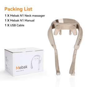 Mebak N1 Massager For Neck and Cervical Shoulder With Heating Massage Pillow for Back Legs Waist Muscle Kneading Massage Shawl (Color: Neck Massager)